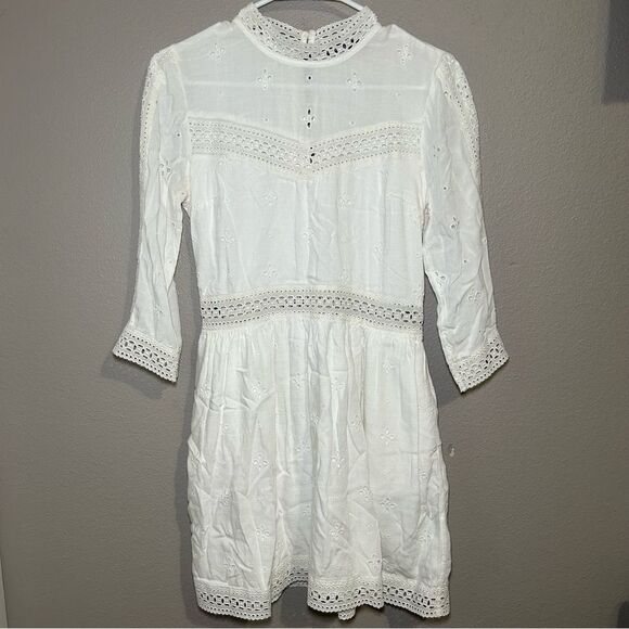 Abercrombie & Fitch Dresses & Skirts - Abercrombie & Fitch crochet lace embroidered boho dress women’s size small